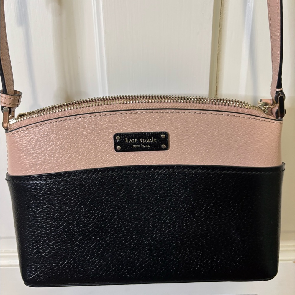Kate Spade Black and Pink Leather Crossbody Bag